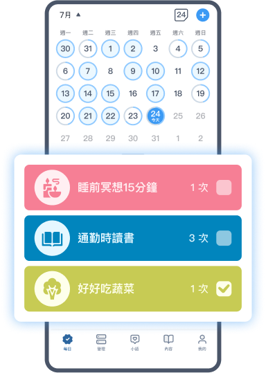 將習慣具體排入你每天的待辦事項，完成了就打勾，可以幫助你將好習慣徹底落實